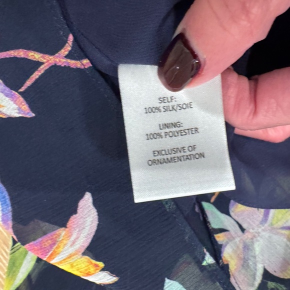 New Tanya Taylor Violet Garden-Print Off-The-Shoulder Silk Top, Size 0 - Picture 15 of 15